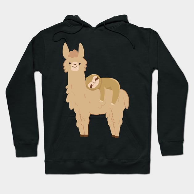 Adorable Sloth Laying on a Llama Hoodie by AttieParetti87